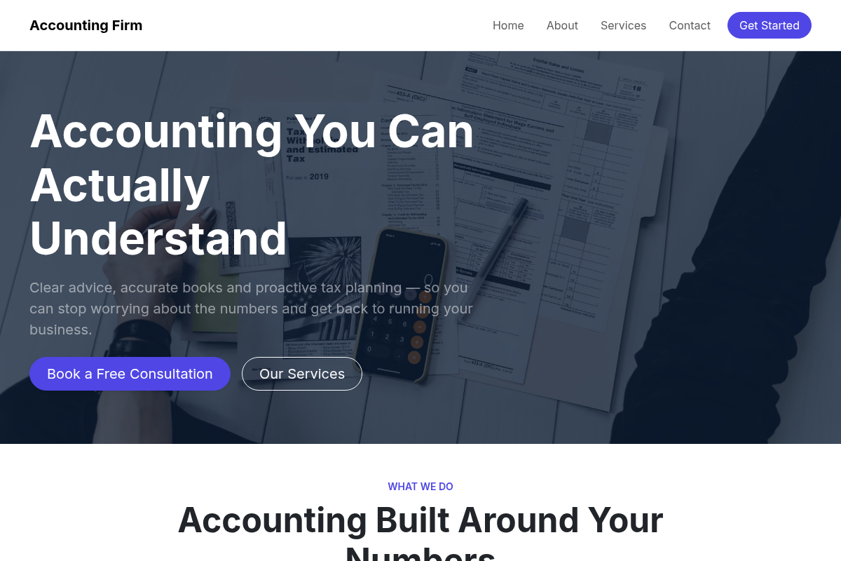 Accounting Firm website template