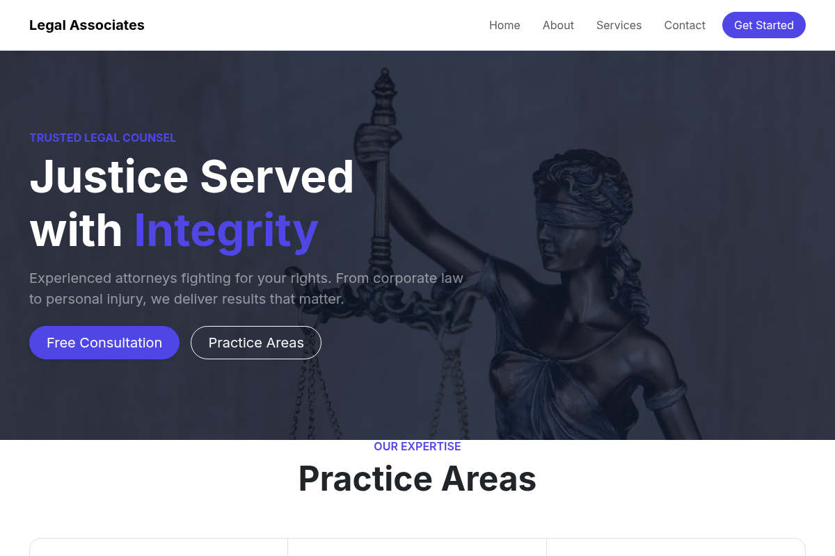 Legal Associates website template