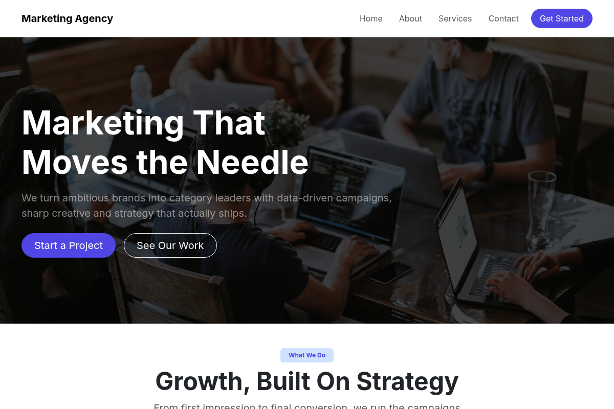 Marketing Agency website template