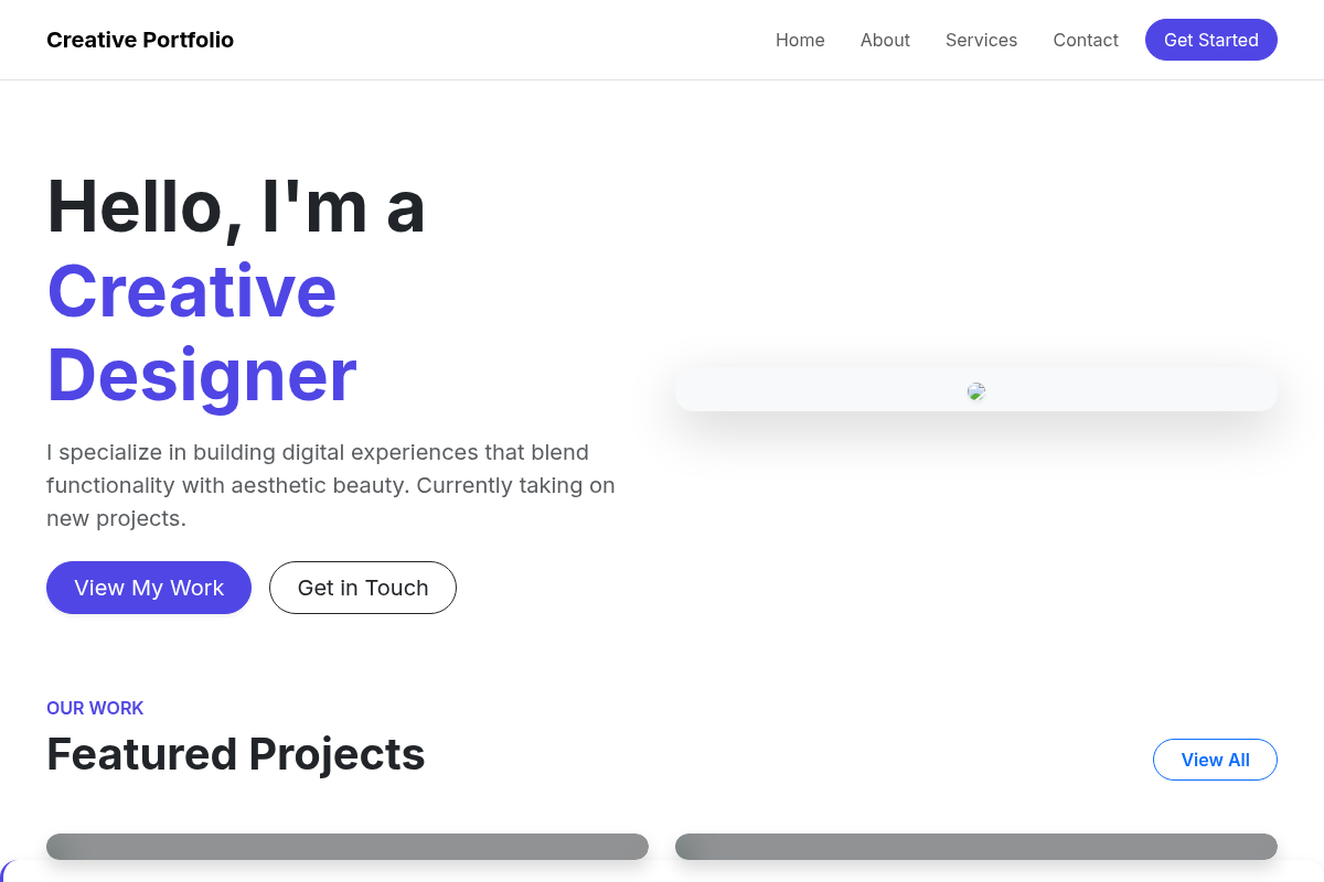 Creative Portfolio website template