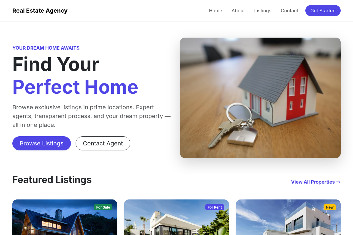 Real Estate Agency website template